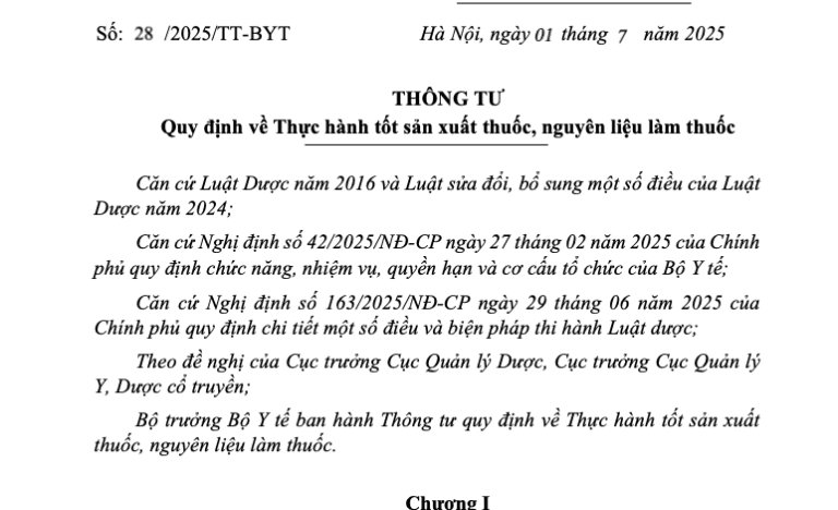 Regulatory Update: Circular No. 28/2025/TT-BYT on Procedures for Drug Registration (Marketing Authorization)
